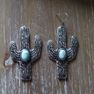 Turquoise Cactus Earrings